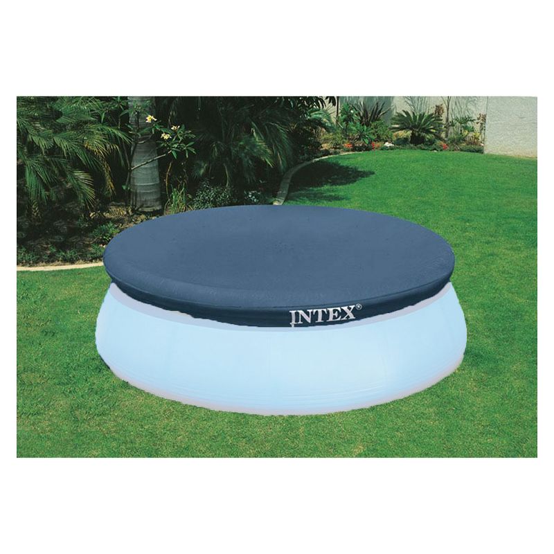 Intex 7.3 Ft Above Ground Swimming Pool Vinyl Round Cover Tarp, No Pool Included, 3 of 6