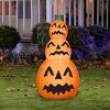 Gemmy Airblown Inflatable Pumpkin Stack Scene, 3.5 ft Tall, Orange - 2 of 4