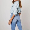 Coolmee Womens Button Down Denim Shirt Long Sleeve Roll Up Casual Oversized Jean Shirt Jacket Distressed Tunic Tops - 4 of 4
