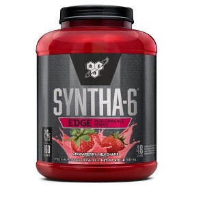 BSN SYNTHA-6 EDGE Protein Powder, Hydrolyzed Whey, Micellar Casein, Milk Protein Isolate, Low Sugar, 24g Protein, Strawberry Milkshake, 48 Servings - 1 of 4