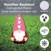 Big Dot of Happiness Valentine Gnomes - Yard Sign and Outdoor Lawn Decorations - Valentine's Day Party Yard Signs - Set of 8 - 3 of 4