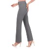 Rekucci Women's Pull-On Straight Leg Pants with Pockets & Tummy Control – Office Workwear Stretch Trousers - 2 of 4