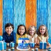 Katchon, Orange Blue and Light Blue Fringe Backdrop - 3.2x6.5 Feet, Pack of 2 | Dog Themed Birthday Party Decorations - 4 of 4