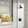 WOWOW Single Handle 5-Spray Patterns Round Shower Faucet 1.8 GPM with Valve - 3 of 4