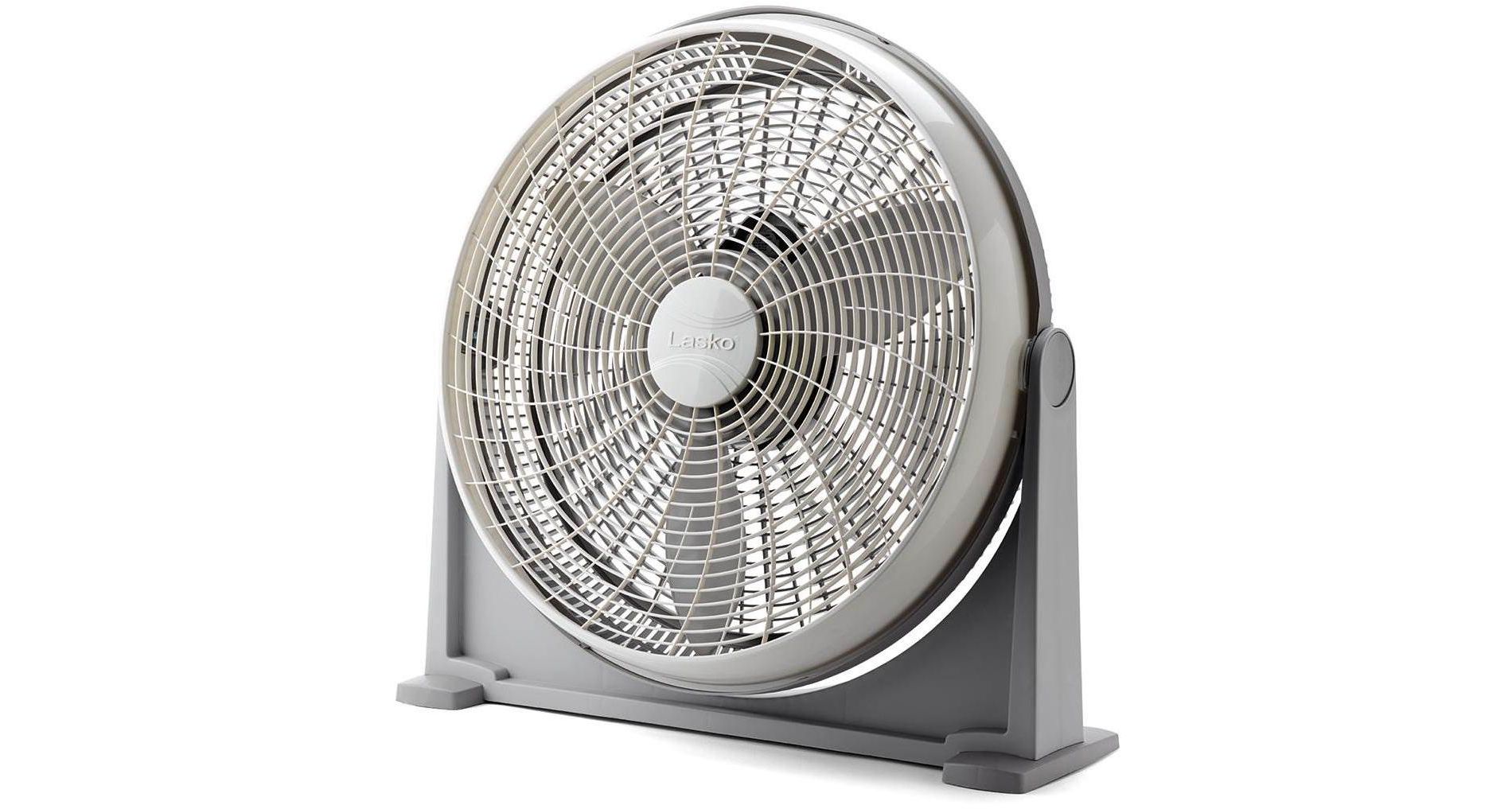 Lasko A20100 20 Inch 3-Speed Portable Pivoting Head Cooling Air Circulator Floor and Wall Mount Fan for Living Rooms, Bedrooms, and Basement, Gray