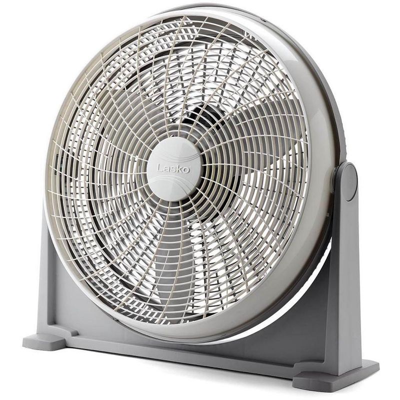 Lasko A20100 20 Inch 3-Speed Portable Pivoting Head Cooling Air Circulator Floor and Wall Mount Fan for Living Rooms, Bedrooms, and Basement, Gray, 1 of 7