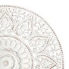 Wooden Floral Handmade Intricately Carved Wall Decor with Mandala Design - Olivia & May - 4 of 4