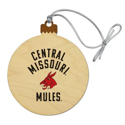 University of Central Missouri Mules Wood Christmas Tree Holiday Ornament