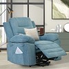 Coolbibila Modern Linen Fabric Upholstered Massage Recliner,Adjustable Massage Recliner Chair,Comfy Living Room Swivel Recliner Armchair - 2 of 4