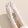 Anna-Kaci Women's Lace No Show Liner Socks Set with Elastic Top and Floral Mesh Design - 3 of 4