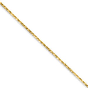 Black Bow Jewelry 1mm 14k Yellow Gold Solid Wheat Chain Necklace - 1 of 4