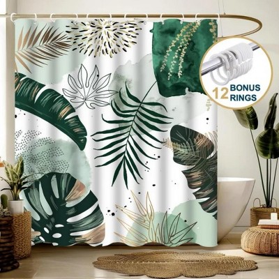 LunaLulinlk Shower Curtain with Hooks – Heavy-Duty Mold/Mildew-Resistant