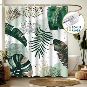 LunaLulinlk Shower Curtain with Hooks – Heavy-Duty Mold/Mildew-Resistant - 1 of 4