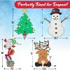 SCS Direct Christmas Characters Set Metal Yard Signs, 4pc Different Large Outdoor Xmas Decorations - Includes Four 6" Stakes, Winter Holiday Decor - 4 of 4