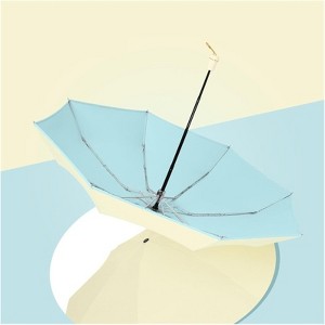 Clotth Mini Portable Dual-Purpose Folding Parasol - UV Protection, Compact, Wind and Rain Resistant, 8 Fibreglass Ribs,Sun Blocking - 1 of 4