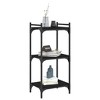 vidaXL Bookcase 3-Tier Black 15.7 in.x11.8 in.x33.9 in. Engineered Wood - 3 of 4
