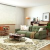 5x7ft Vintage Floral Washable Area Rug, Non-Slip Low Pile Polyester Carpet for Living Room & Bedroom - 4 of 4