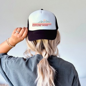 Simply Sage Market Explore More Mountains Retro Adult Foam Trucker Hat - 1 of 2