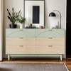 Hommoo 55 Inches Long 6 Drawer Double Dresser Green - 2 of 4
