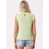 Allegra K Women's Summer Casual Ruched Short Sleeves Crew Neck Solid Slim Fit Blouse - 4 of 4