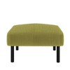 PAGED 30.7" Ottoman Footstool, Modern Coffee Table with Wooden Storage Shelf and Metal Legs, Entryway Shoe Bench for Living Room, Bedroom - 4 of 4