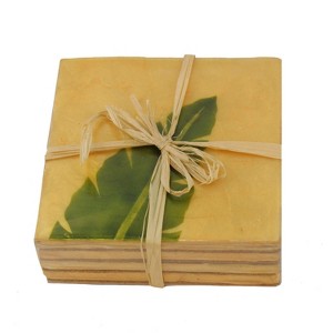 Beachcombers Set of 4 Capiz Palm Coasters - 1 of 1