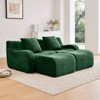 Aukfa Modular Teddy Fabric Sofa,Convertible Modular Sectional Sofa Set with 2 Ottomans, 2-Seats Soft Boneless Design for Living Room - 2 of 4