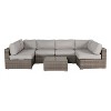 FIONECA Fully Assembled 4-Piece Wicker Patio Sofa Set with Cushions, Outdoor Conversation Seating Group for Backyard & Garden - 3 of 4