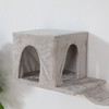 Multipet Wall-mounted Cat Tree with 2 Cat Condos House, 3 Cat Wall Shelves, 2 Ladder, 1 Cat Perch, Sisal Cat Scratching Posts and Pad - 3 of 4