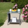 Chic Crate-1-Piece PE Rattan & Steel Coffee Table with Tempered Glass - Outdoor Patio Furniture for Backyard, Garden, Deck (Weather-Resistant) - 2 of 4
