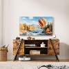 TV Stand with Slanted Metal Legs, Industrial Media Console with Adjustable Open Shelves, Wooden Entertainment Center Television Stand - 3 of 4