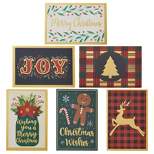 Pipilo Press 72 Pack Christmas Gift Card Holder Sleeves with Gold Foil, Stocking Stuffer Envelopes, 2.5x3.75 In