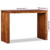 vidaXL Console Table Solid Wood with Honey Finish 43.3"x15.7"x29.9" - 4 of 4