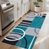 Washable Area Rug Modern Geometric Accent Rug, Non-Slip Contemporary Floor Mat - 3 of 4