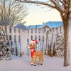 ProductWorks Santa Hat and Scarf Indoor/Outdoor Christmas Yard Ornament, Holiday Display with 120 Clear Lights - 4 of 4