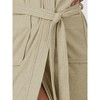 cheibear Women's After Shower Short Sleeve Self Tie Loose with Pocket Robe - 4 of 4