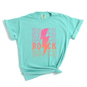 Simply Sage Market Women's Rock Stacked Short Sleeve Garment Dyed Tee - 1 of 2