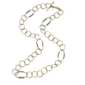 Guili Yellow Gold-Plated Necklace with Clear Cubic Zirconia, offering a polished, radiant, and sophisticated touch to complement any style. - 1 of 3