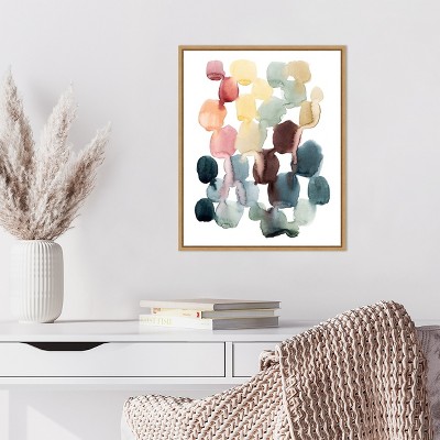 Earth Tones Abstract Canvas Lithograph Wall Art 16 x 20