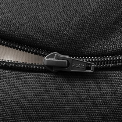 Black Organic Cotton Round Meditation Cushion with Buckwheat Fill