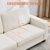 83" Modern Sofa, Oversized Corduroy Couch with Washable Cover, Deep Seat 3 Seater Couch with Wide Armrest - 3 of 4