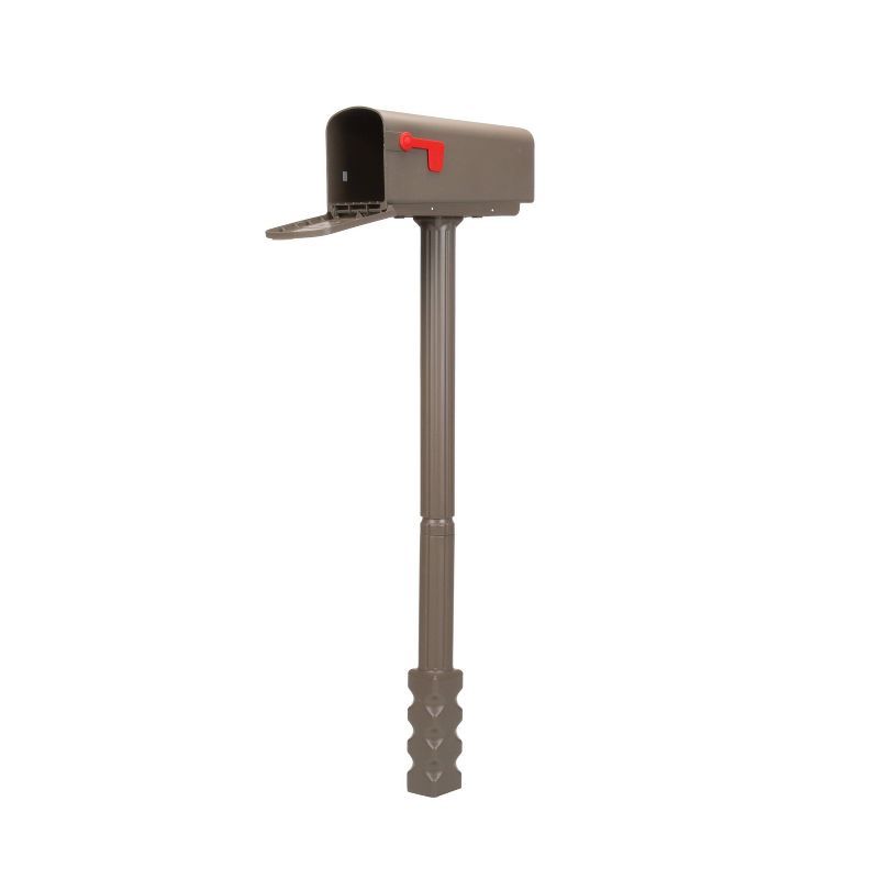 Architectural Mailbox Newbury Combo All In One Mailbox and Address Posts Light Brown, 3 of 6