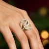 Ross-Simons 2.00 ct. t.w. Round and Baguette Diamond Interlocking-Loop Ring in 18kt Gold Over Sterling Size 5 - 4 of 4