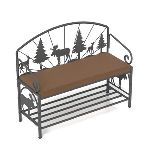 SEVOBAL Shoe Racks Upholstered Storage Bench Entryway Shoe Storage Home Office Organizer for Living Spaces, Antique Brown, 41.14"*15.55"*3.35" - 1 of 4