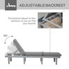 PAGED Outdoor Patio Lounge Chair, Sun Tanning Chair with 4-Position Adjustable Backrest and Cushion for Patio, Deck, Beach - 4 of 4