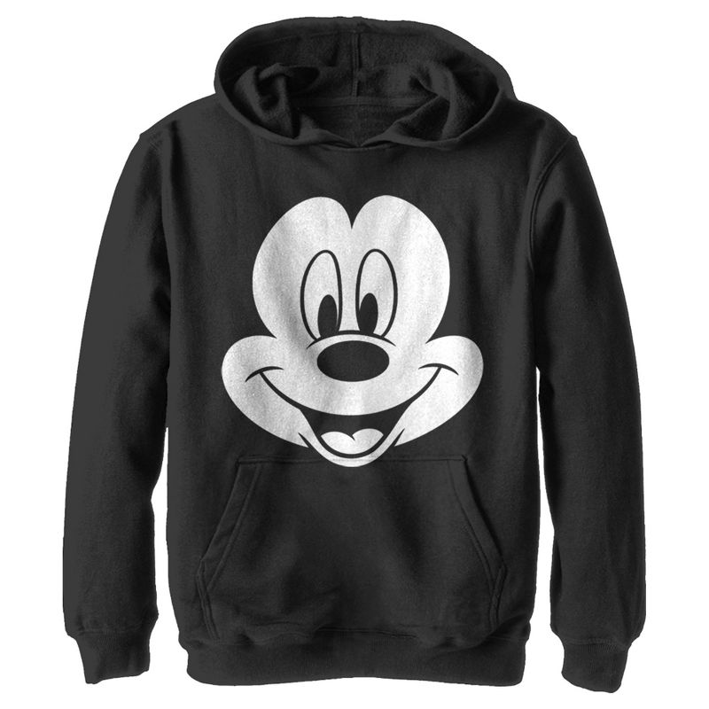 Boy's Disney Mickey Mouse Face Pull Over Hoodie, 1 of 5