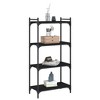 vidaXL Bookcase Storage Bookshelf Display Book Cabinet Black Engineered Wood - Black 23.6" 47.2" - 3 of 4