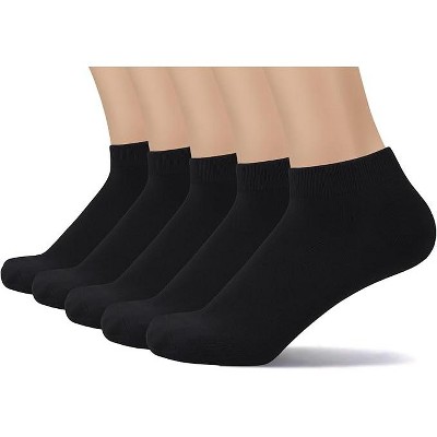 SERISIMPLE Men Thin Viscose Bamboo Low Cut Ankle Breathable Comfort Cool Soft Lightweight Low Cut Ankle Socks Light Grey Large