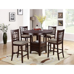 TiramisuBest 25.75in Swivel Counter Stool, Set of 2, Polyester Charcoal Dining Chairs - 1 of 4