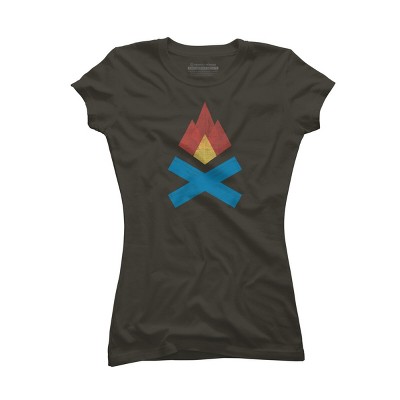 Junior's Design By Humans Campfire By elcorette T-Shirt